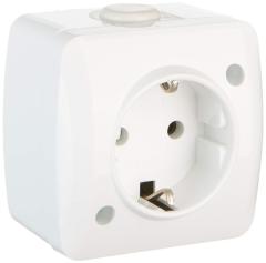 EL-Bİ ALSU BEYAZ SIVA ÜSTÜ TOPRAKLI PRİZ 504-010200-217