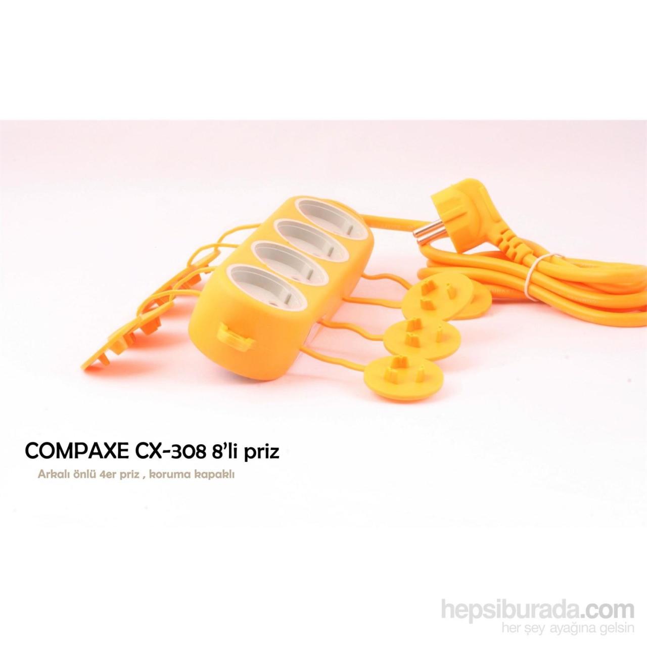 COMPAXE CX-308 8 Lİ  PRİZ