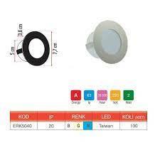 ERKLAMP ERK5040 BEYAZ 1,5W YUVARLAK MERDİVEN SENSÖRÜ