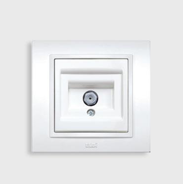 EL-Bİ ZENA BEYAZ UYDU PRİZ( RG6 F KONNEKTÖR) 609-010200-180